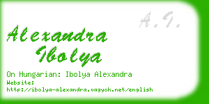 alexandra ibolya business card